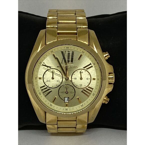 Michael Kors MK5605 Women's Gold Stainless Steel Gold Analog Dial Watch GE422 - Picture 1 of 12